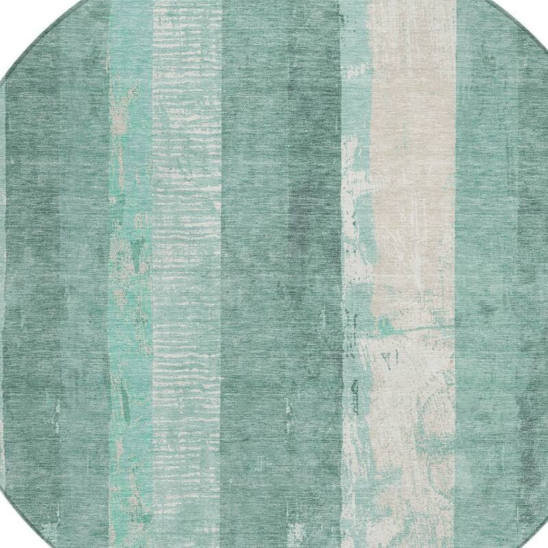 HomeRoots Striped Transitional Rectangle Outdoor Rug