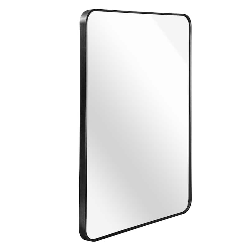 Bathroom Mirror for Over Sink Wall Mirror Metal Frame Rounded Rectangular Vanity Mirrors for Bedroom Living Room Entryway Decor