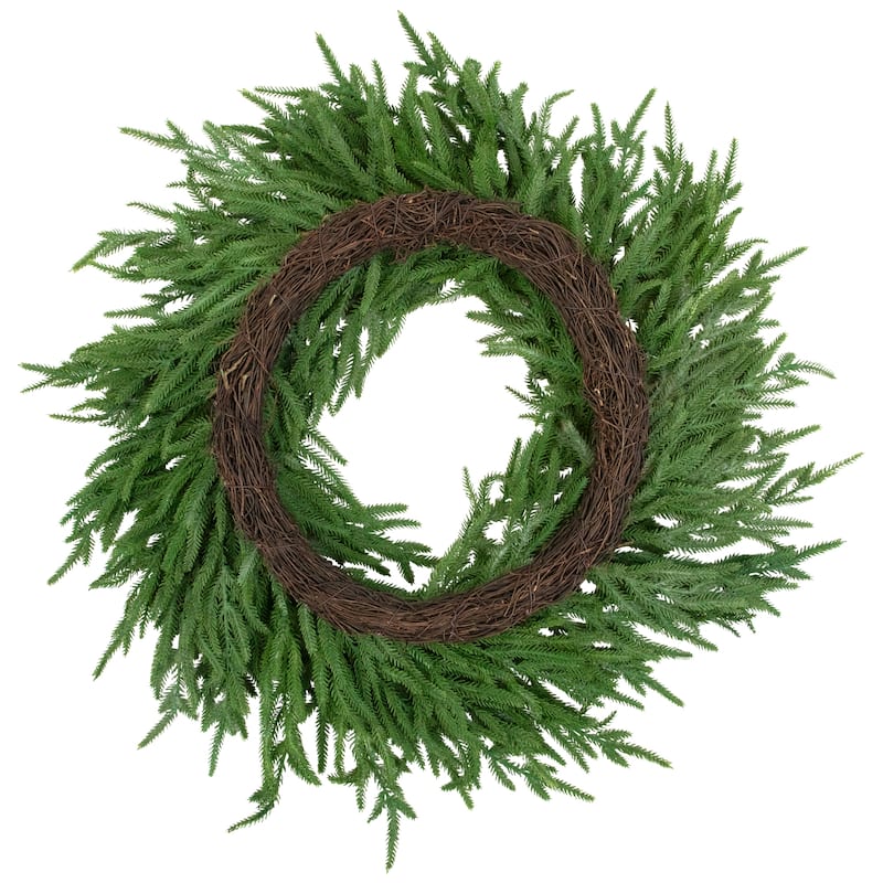 Norfolk Pine Artificial Christmas Wreath - 26" - Unlit