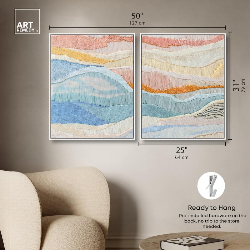 Morning Calm I Canvas Set of 2 by Art Remedy
