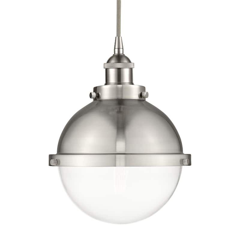 Innovations Lighting 616-1PH-12-9 Hampden Pendant Hampden 9" Wide Mini - Brushed Satin Nickel / Clear