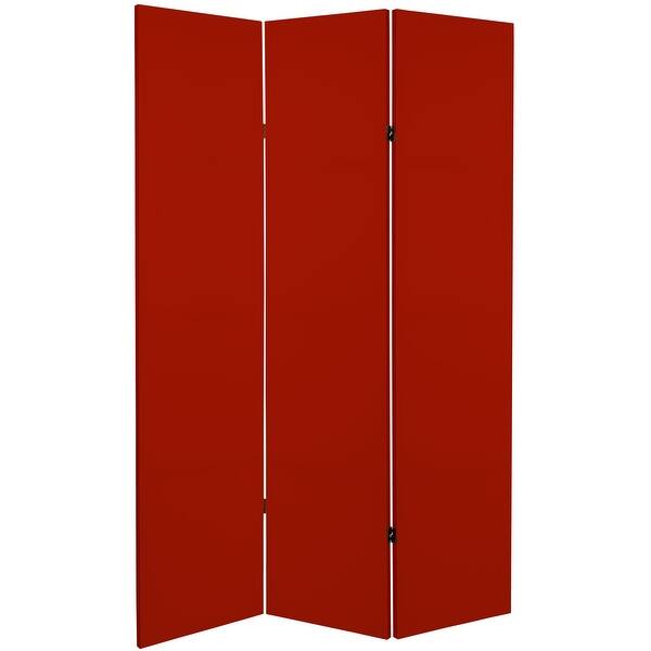 6 ft. Tall Double Sided Antique Red Canvas Room Divider Bed Bath & Beyond 32016673