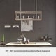 preview thumbnail 9 of 19, Hunter Squire Manor 6-Light Linear Chandelier - Island, Dining room - Candle, Modern Farmhouse, Transitional