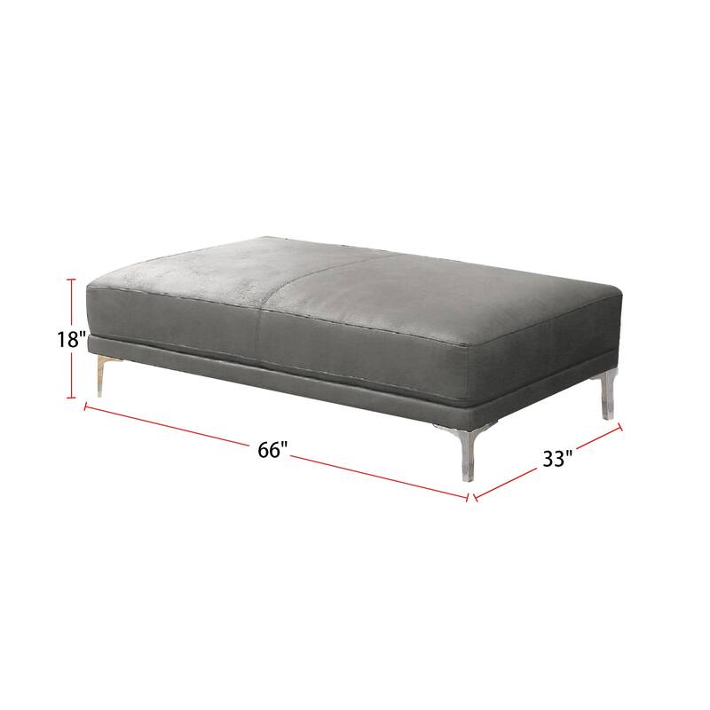 Faux Leather Upholstered Cocktail Ottoman