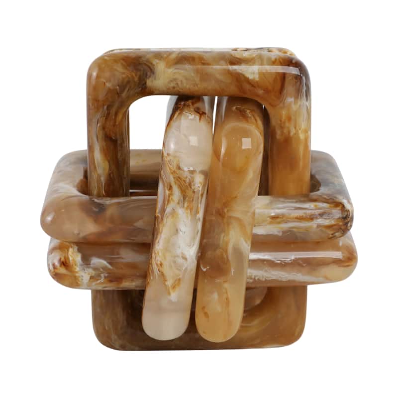 Modern Resin Decorative Object Knot Sleek and Stylish Accent Piece - 6" x 6" x 6"