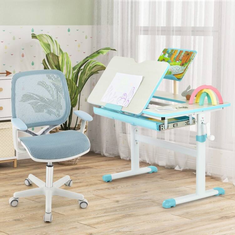 Swivel Mesh Children Computer Chair with Adjustable Height - 22.5" x 22.5" x 31.5"