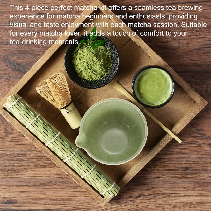 Matcha Set Match Whisk Matcha Scoop Tea Spoon Matcha Whisk Stand 1 Set
