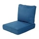 preview thumbnail 10 of 55, Haven Way Outdoor Seat & Back Cushion Set 22x25 - Medium Blue