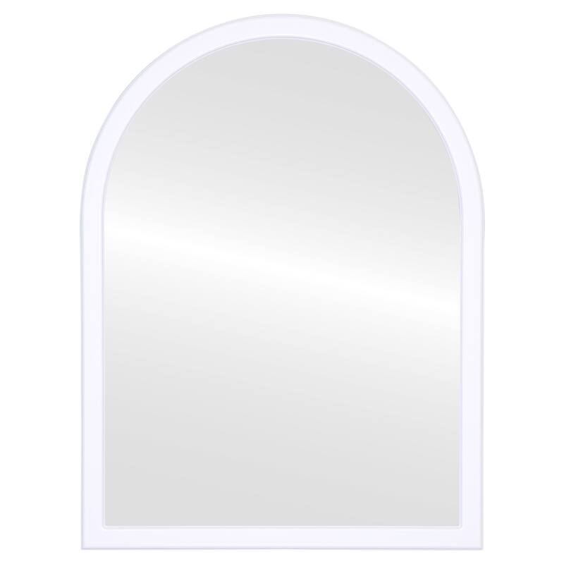 Mifflin Framed Vanity Mirror - Crescent Cathedral - 24.4x32.4 - White