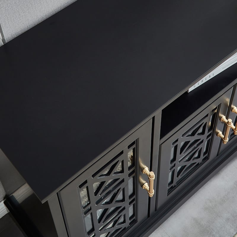 Buffet Sideboard with 4 Doors and Adjustable Shelves