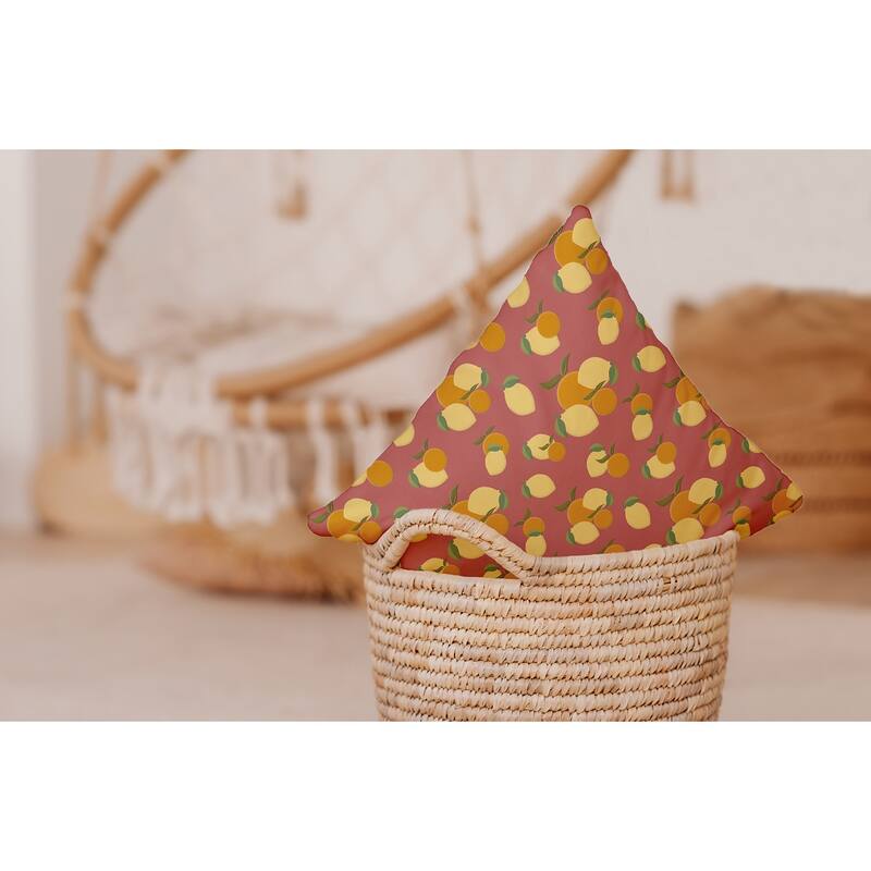 Oranges and Lemons Decorative Throw Pillow