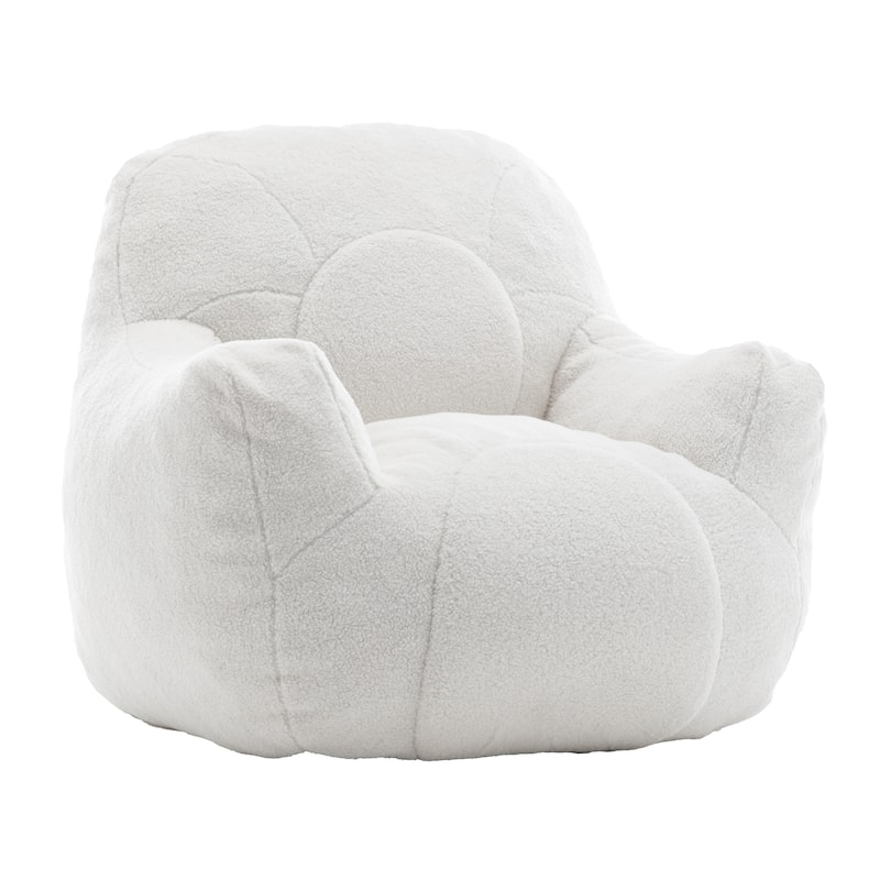 Oversized Teddy Memory Foam Bean Bag Lounge Chairs with Anti-Slip Base