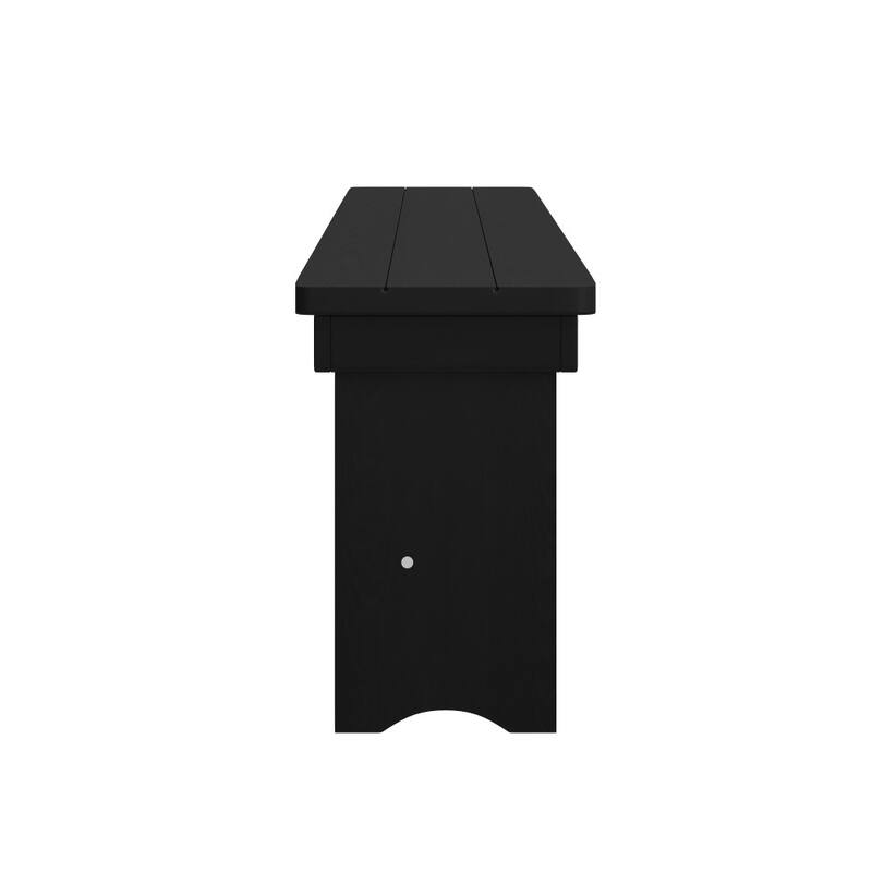 8' x 12" Antique Rustic Solid Pine Folding Farm Bench with 3 Legs