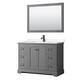 Option Dark Gray, Black Trim, Carrara Cultured Marble Top