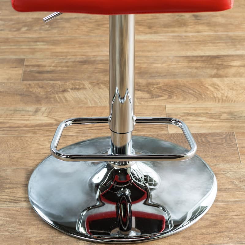 Corvelli Modern Green Faux Leather Adjustable Swivel Barstool by Furniture of America