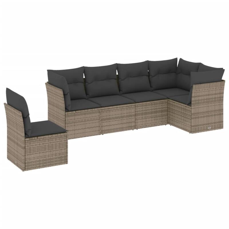 vidaXL Garden Sofa Set Grey, Dark Grey - 24.4 x 24.4 x 27.2