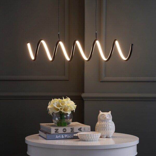 Ali 31" Dimmable Adjustable Integrated LED Pendant by JONATHAN Y. Opens flyout.