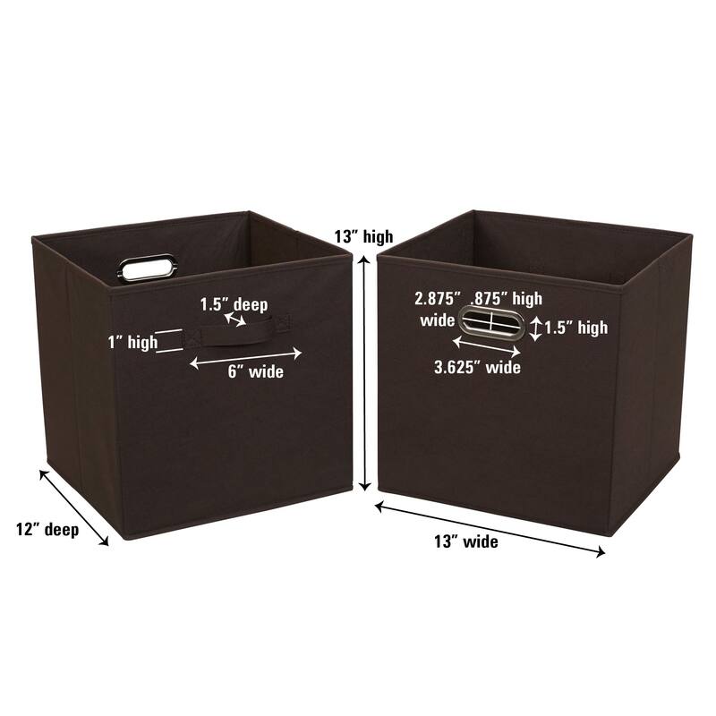 Household Essentials Fabric Storage Bins, Set of 2
