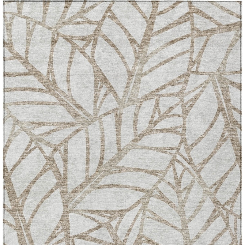 HomeRoots Floral Transitional Rectangle Outdoor Rug