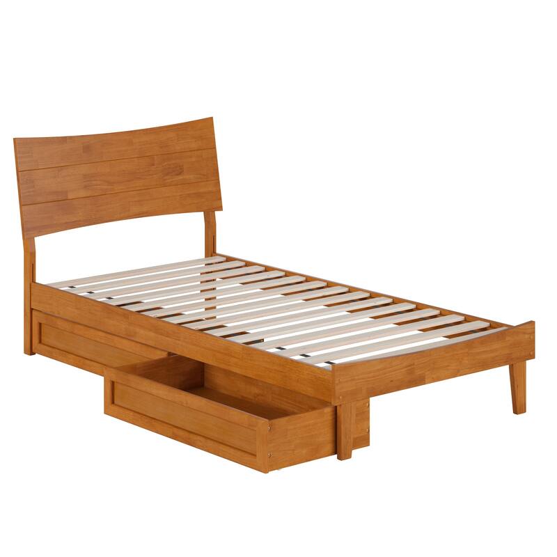 Phoenix Wood Platform Bed with Storage Drawers