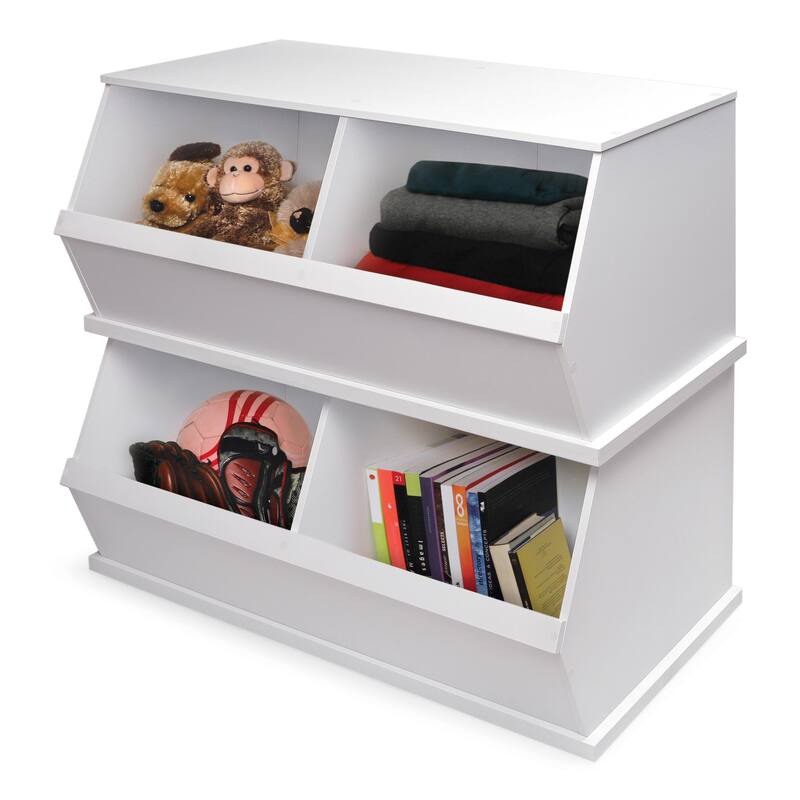 Badger Basket Two Bin Stackable Storage Cubby