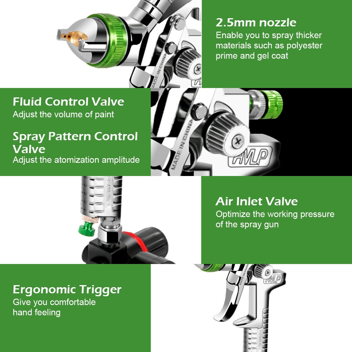 Shop Costway 2 5mm Tip Hvlp Air Spray Gun Kit Gravity Feed Auto Paint Overstock 22591203