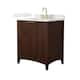 Option Dark Walnut / Giotto Quartz Top / Brushed Gold