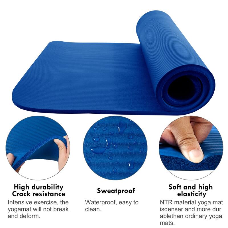 Pro Space High Density Yoga Mat 72 in. L x 24 in. W x 0.6 in. Pilates Exercise Mat Non Slip (12 sq. ft.)