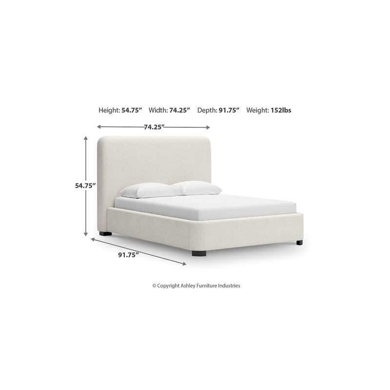 Signature Design by Ashley Whittgate Beige Upholstered Bed