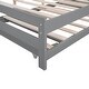 preview thumbnail 14 of 32, Full Size Platform Bed with Adjustable Trundle, Headboard for Added Stability, Pine Wood and MDF Construction, Grey