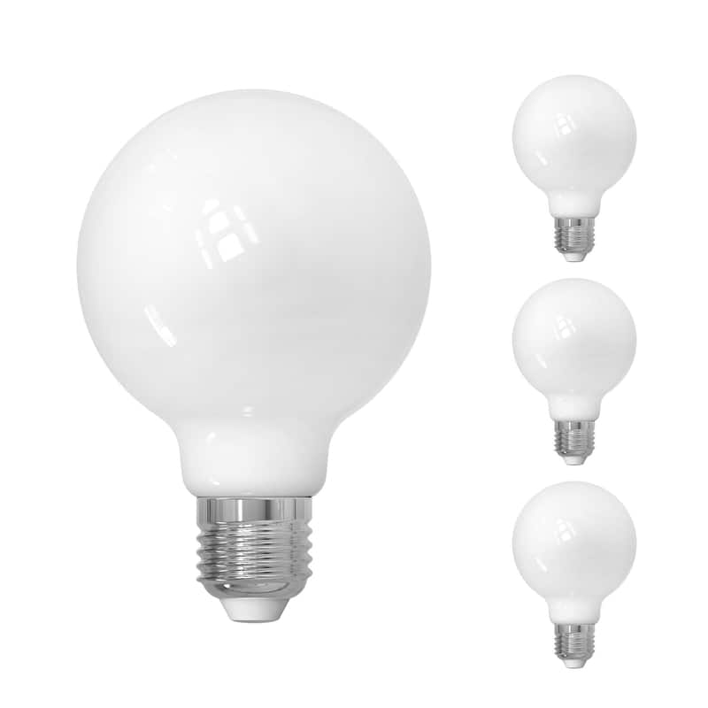 Bulbrite Pack of (2) 8.5 Watt Dimmable Milky Finish G25 Medium (E26) LED Bulb - 800 Lumens, 2700K, and 90 CRI