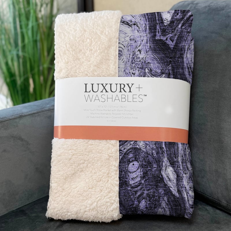 Premium Machine Washable Casual Contemporary Sherpa Throw Blanket