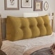 preview thumbnail 25 of 27, WOWMAX Headboard Wedge Reading Pillow With Bolster Neck Roll Yellow - Full