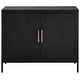 preview thumbnail 1 of 6, Uttermost Front Range Dark Oak 2 Door Cabinet - 40.25 W X 32.5 H X 11.625 D (in)