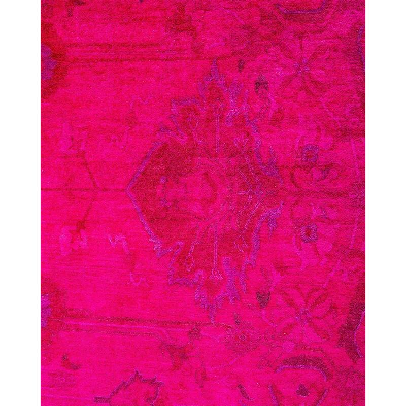 Overdyed, One-of-a-Kind Hand-Knotted Area Rug - Pink - 10' 1" x 17' 10"