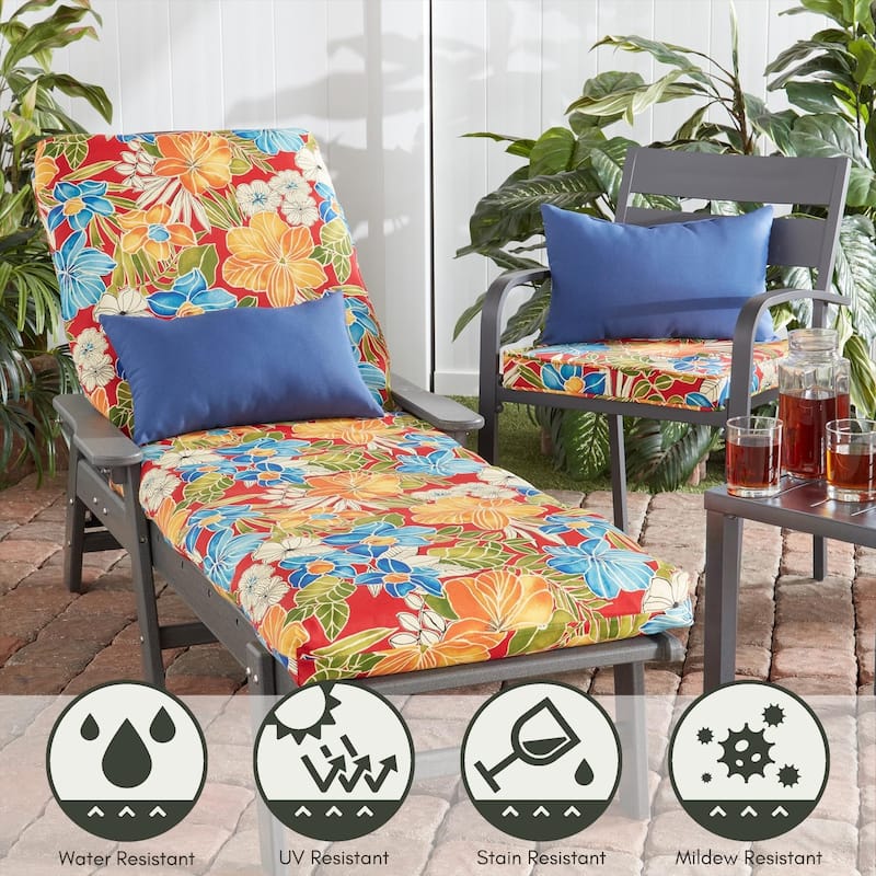 Greendale Home Fashions Outdoor Chaise Cushion (Cushion Only)