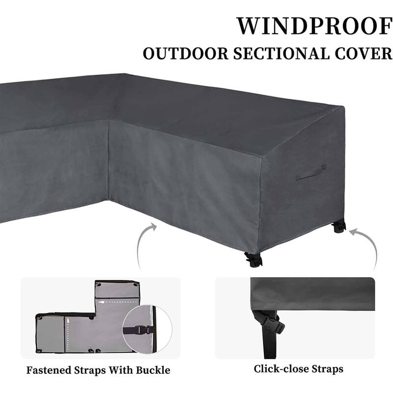 L-Shaped Sectional Sofa Cover Waterproof Outdoor Sectional Cover