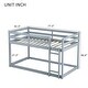 preview thumbnail 7 of 5, Solid Rubber Wood Twin over Twin Loft Bed with Ladder, Grey