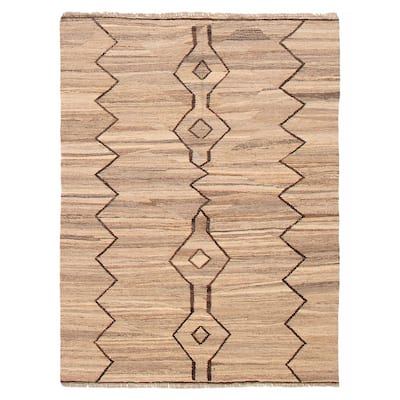 Sivas Taupe Kilim 5'0" x 6'9" - 5'0 x 6'9