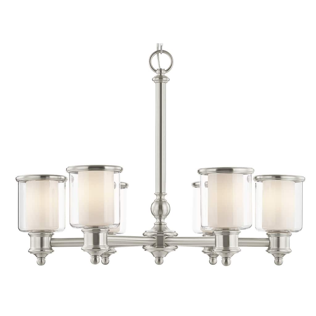 Livex Lighting Middlebush 6 Light 28" Wide Chandelier with Glass