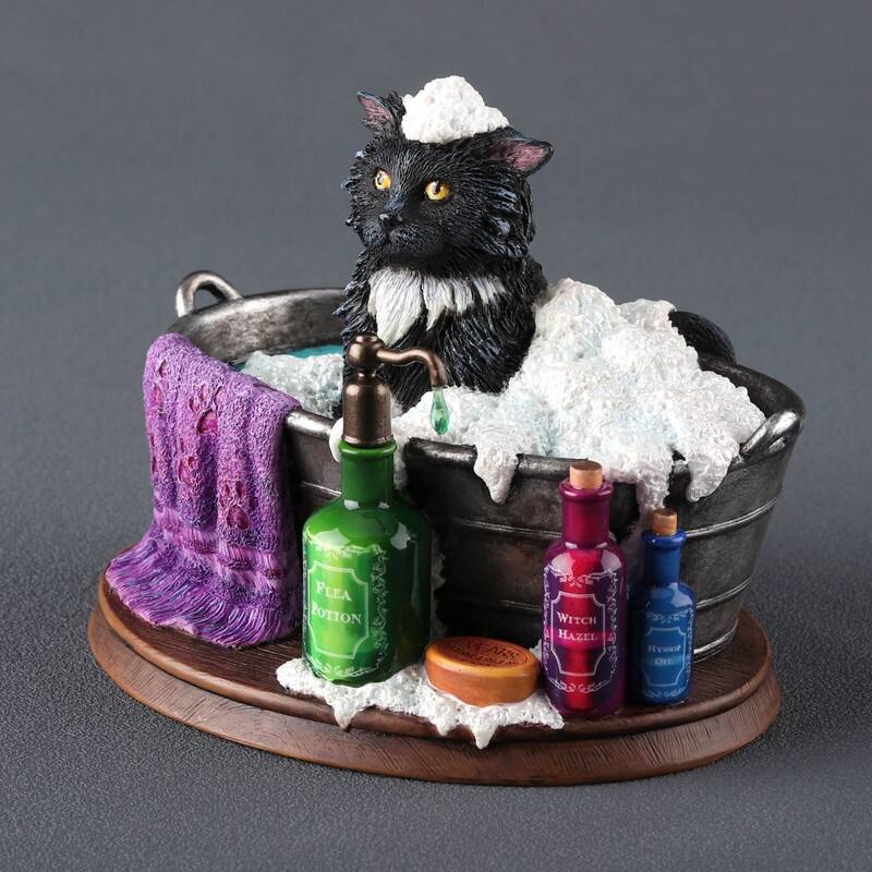 5.51 inches Width Polyresin Bath Time Figurine Multicolor Finish Figurine