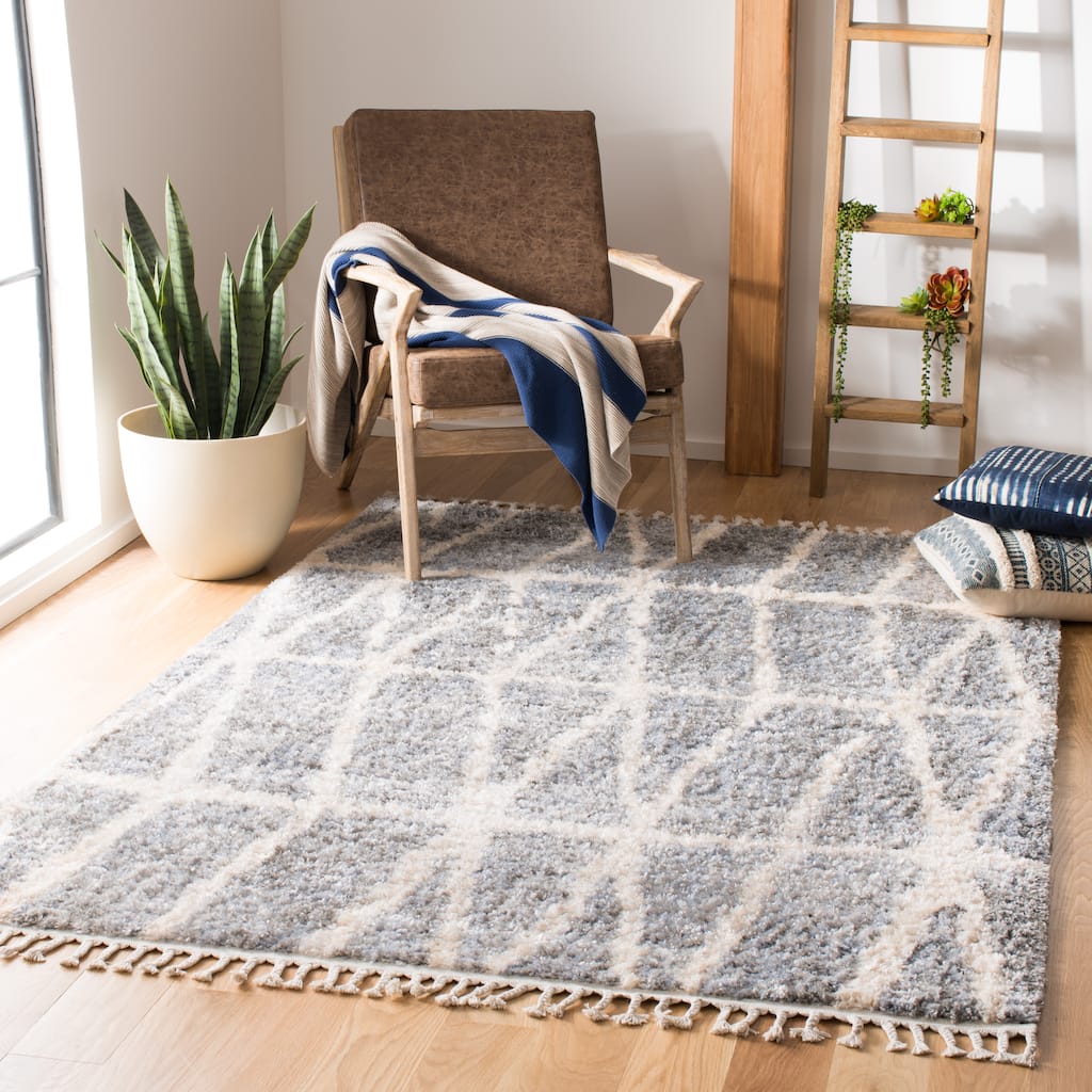 SAFAVIEH Berber Fringe Toyoko Madie Trellis Rug - 8' x 10'
