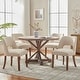 preview thumbnail 66 of 144, Wooden Dining Chairs Set of 2/4/6,Modern Fabric Upholstered Dining Room Chair Kitchen Chairs Set of 4 - Beige