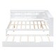 preview thumbnail 6 of 5, Wooden Full Size DayBed with Twin Size Trundle, DayBed with Storage Shelf and USB Charging Ports,White