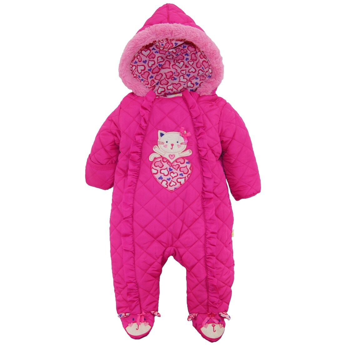 baby quilted pramsuit