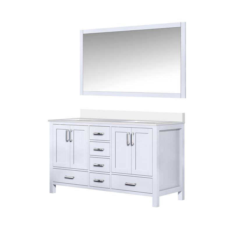 Jacques Bath Vanity, Cultured Marble Top and Mirror