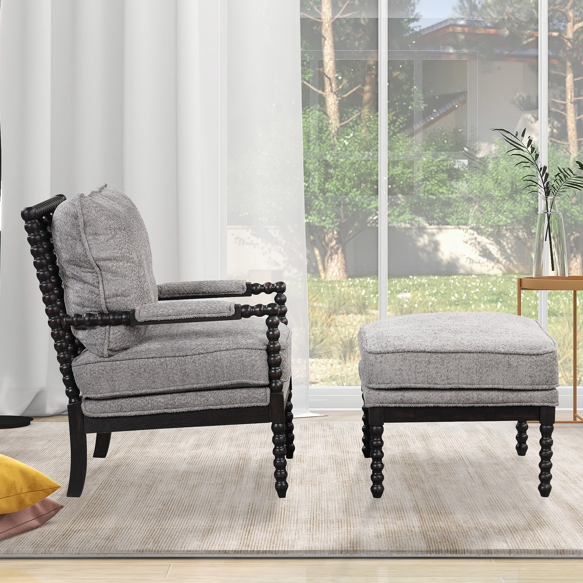 Spindle accent sales chair