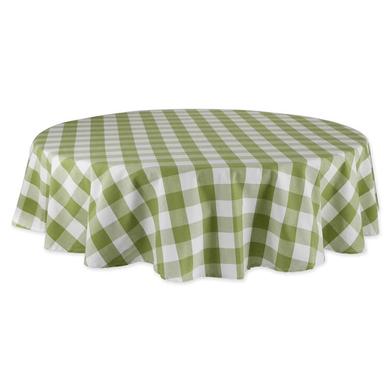 DII Stonewash Blue Buffalo Check Tablecloth