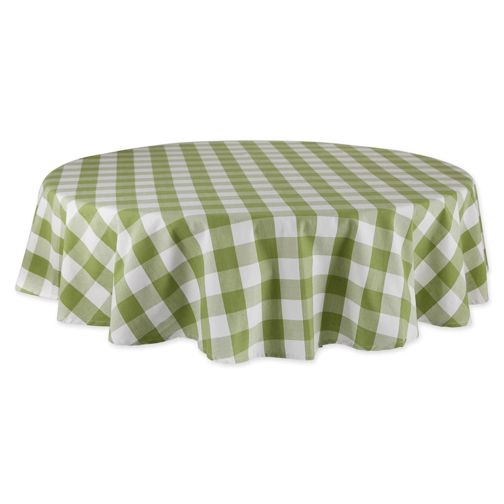 DII Stonewash Blue Buffalo Check Tablecloth