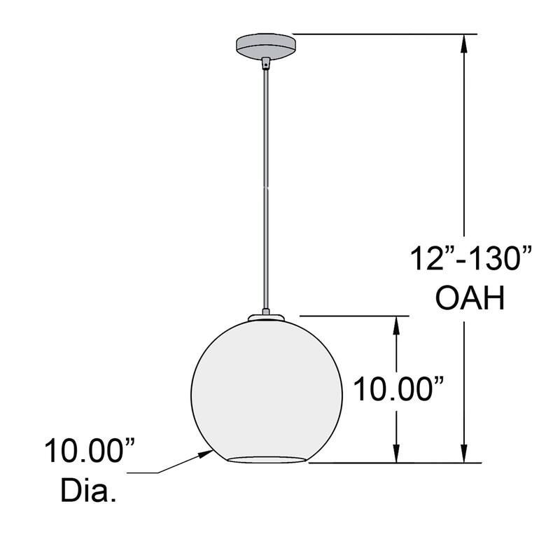 Access Lighting Glow - LED Pendant - 10"W- Brushed Copper Finish - Copper Glass Diffuser